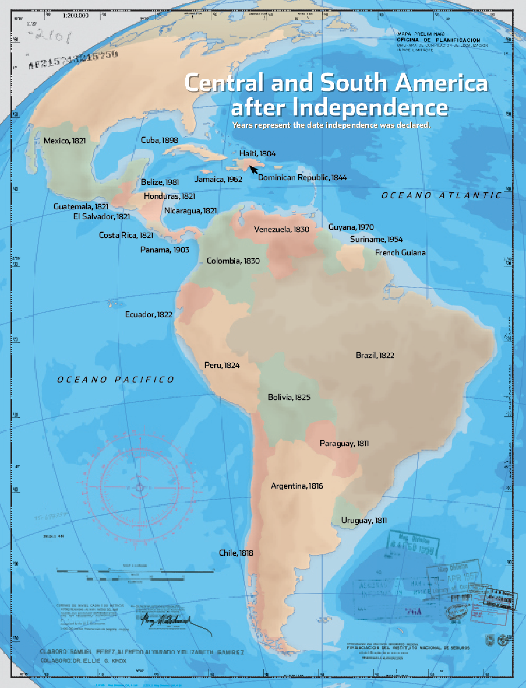 Central And South America 20th Century Map Christian History Magazine